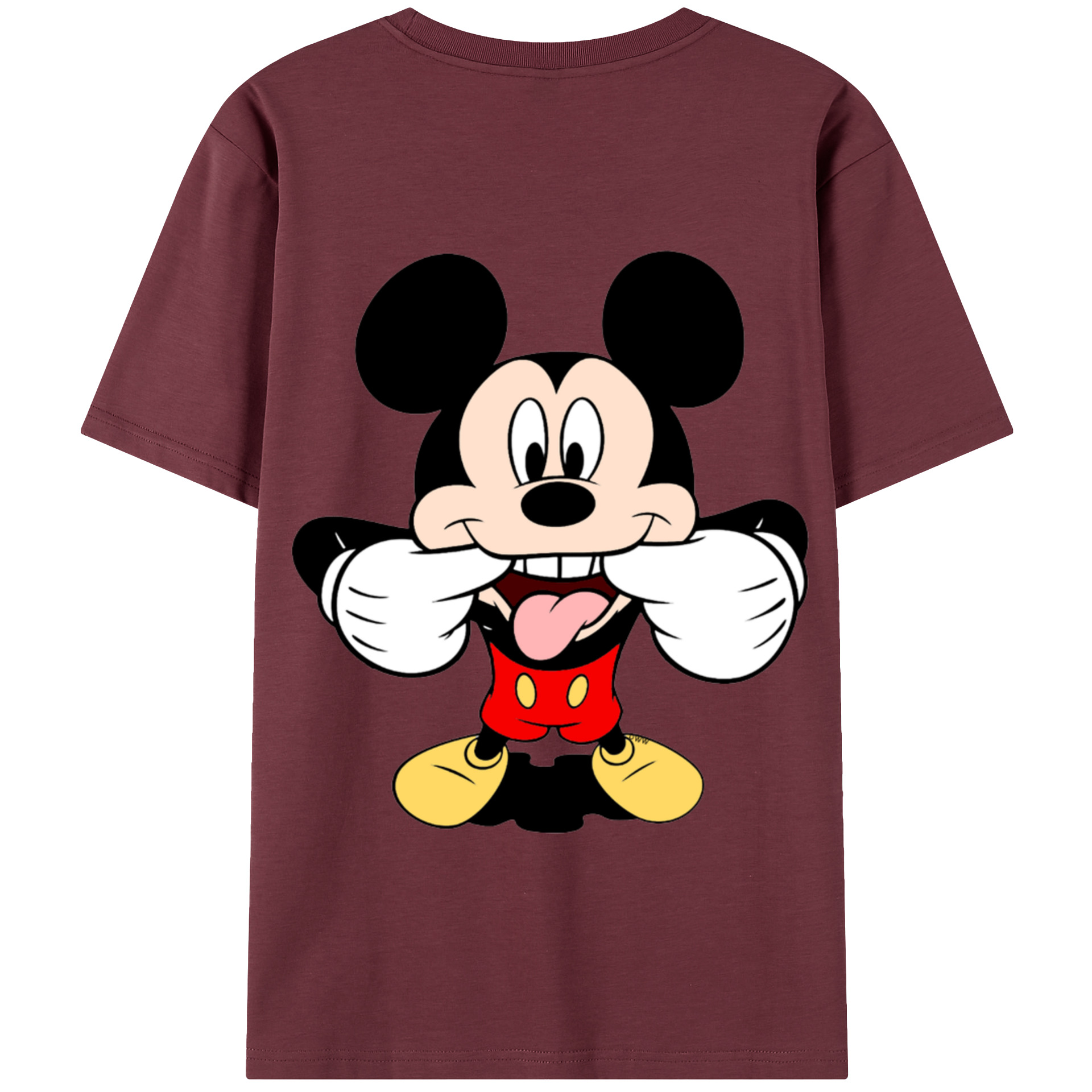 （画像用） ミッキーマウス Mickey Mouse 綿100％半袖Tシャツ（背面プリント）